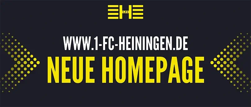 Der 1. FC Heiningen präsentiert stolz seine neue Homepage!